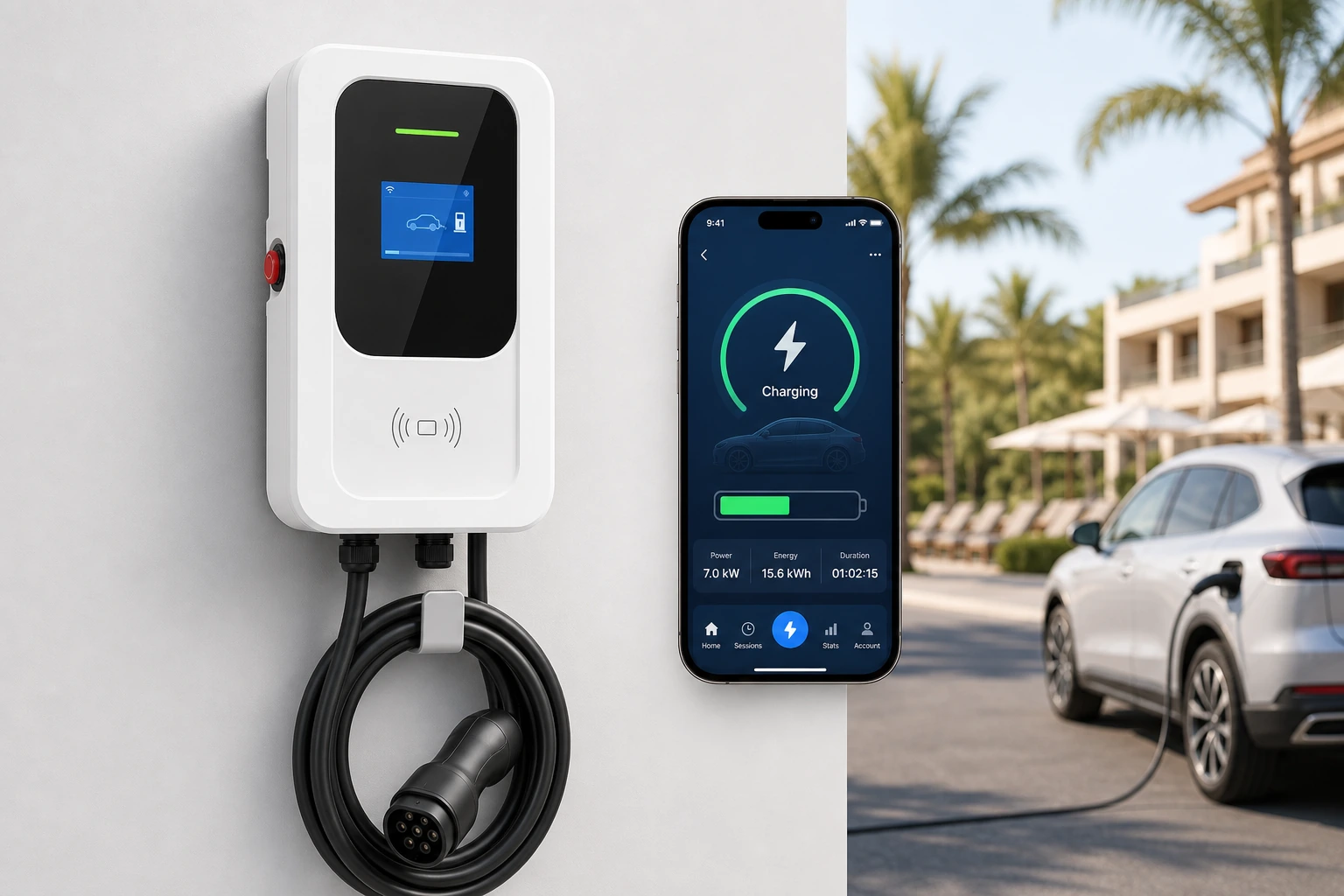 Hotel Destination AC EV Charger 7kW view 3